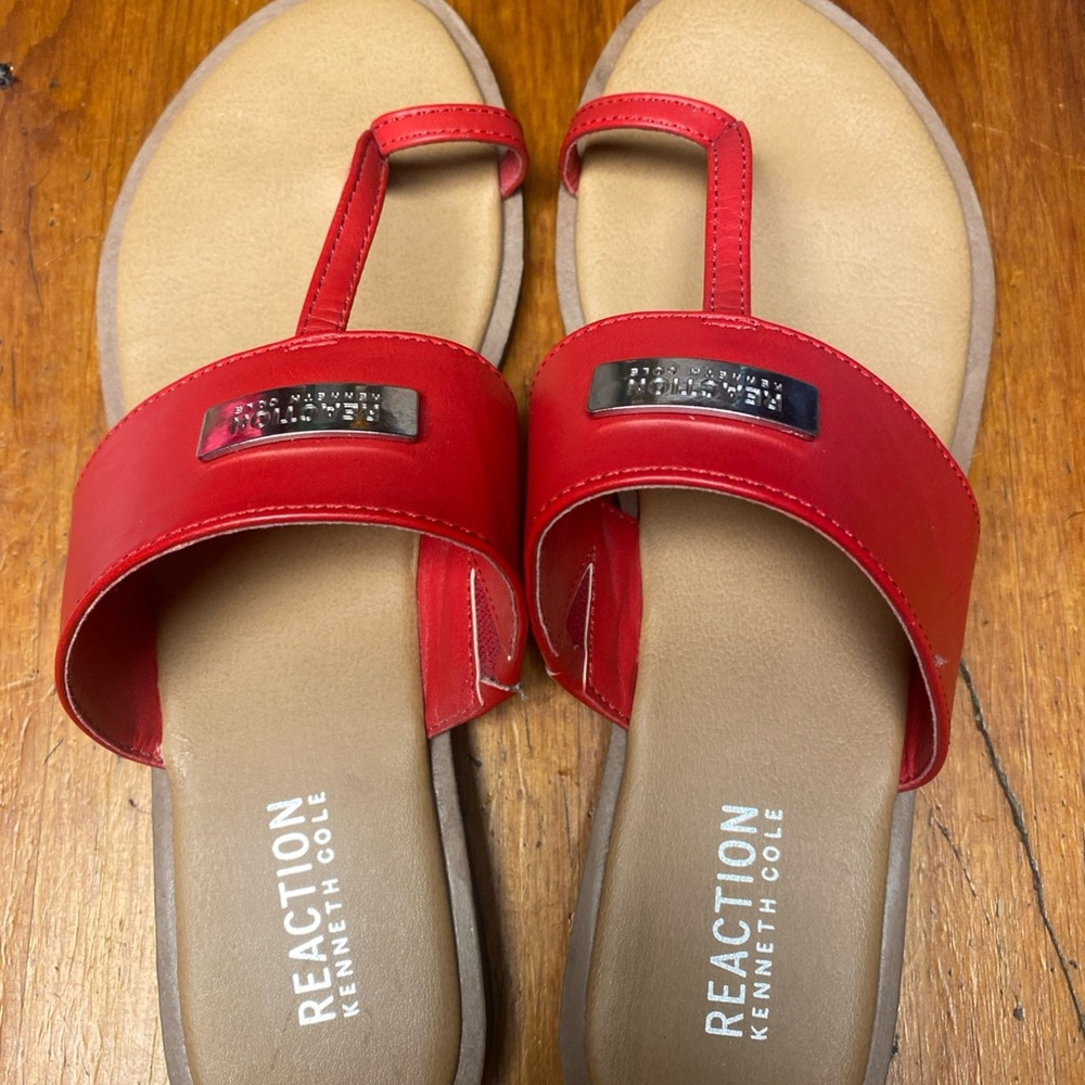 Kenneth Cole Reaction Red Slide Sandals
